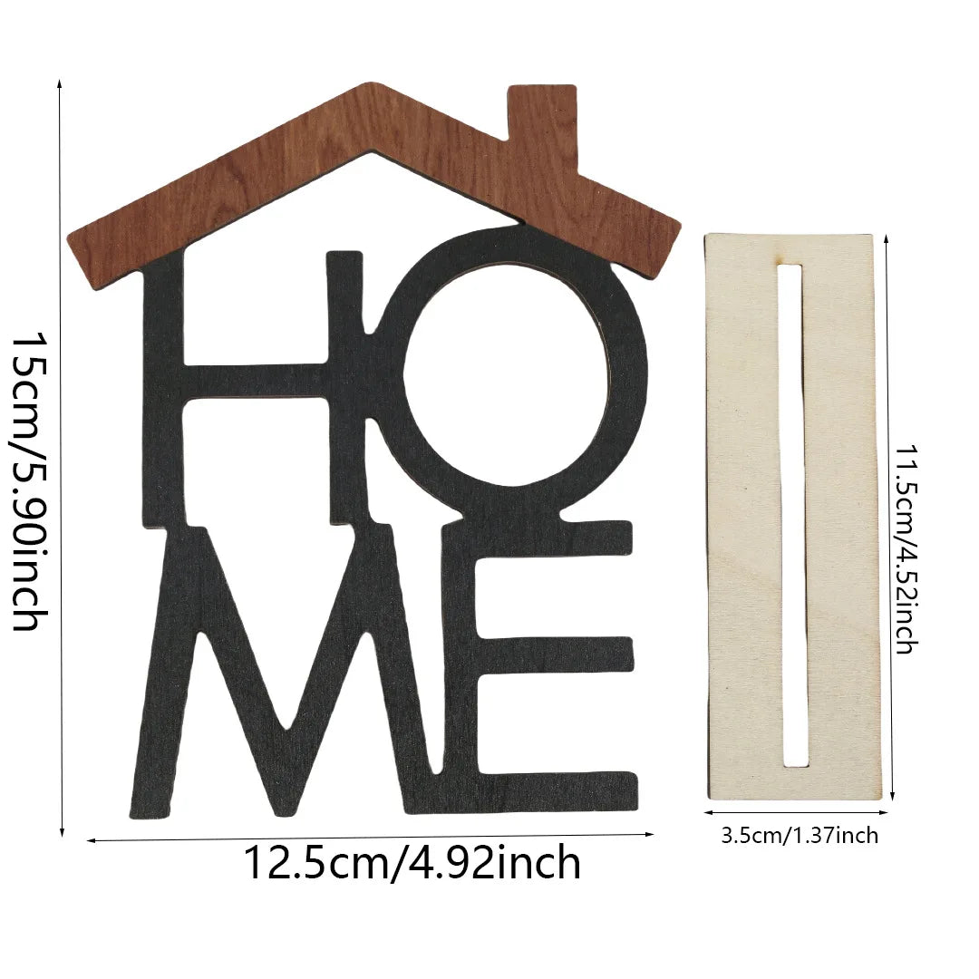 “HOME”Wooden Ornaments Wooden Crafts Desktop Counter Decorations Home Decor“LOVE” Accessories