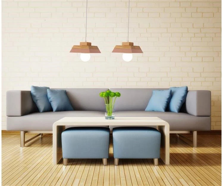 Modern Wood Chandelier Room Decor  Lighting for Living Room  Lamp for Bedroom Cafe or Restaurant Interior Decoration Lights