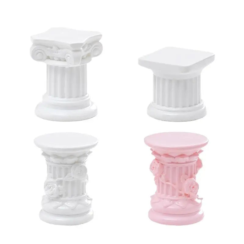 Indoor Home Dinning Room Garden Scenery Decor Roman Pillar Greek Column Statue Pedestal Candlestick Stand Figurine Sculpture