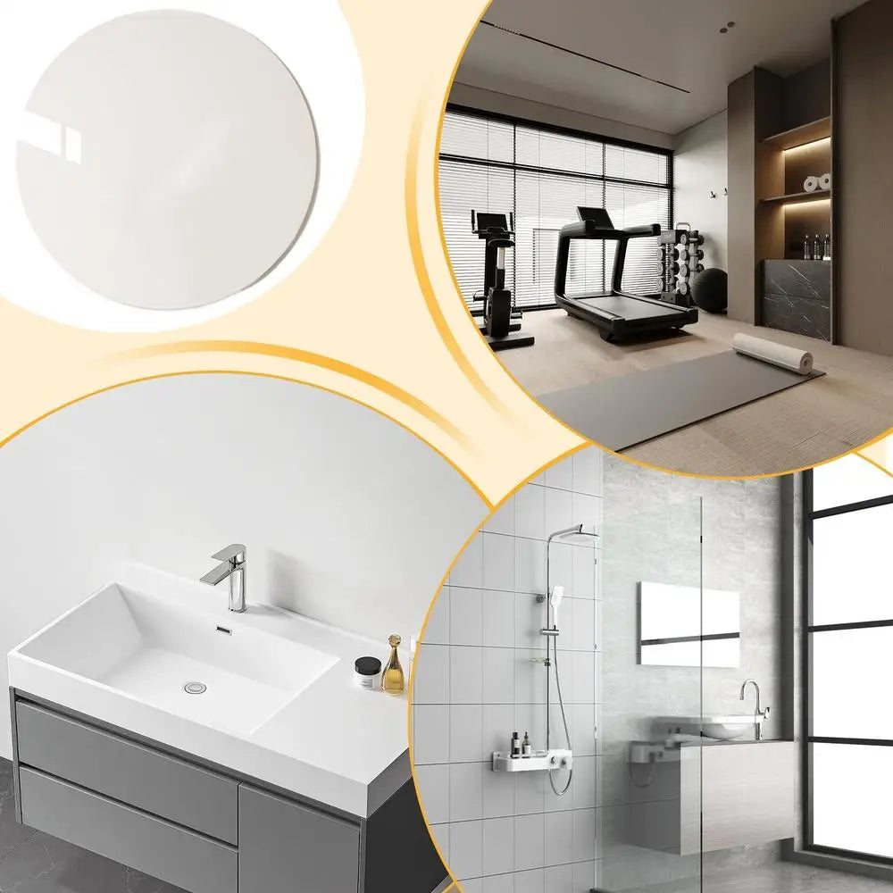 Bathroom Mirror Frameless Bathroom Wall Mirror Stickers Adhesive Bathroom Vanity Mirrors Waterproof Room Wall Decor For Bathroom
