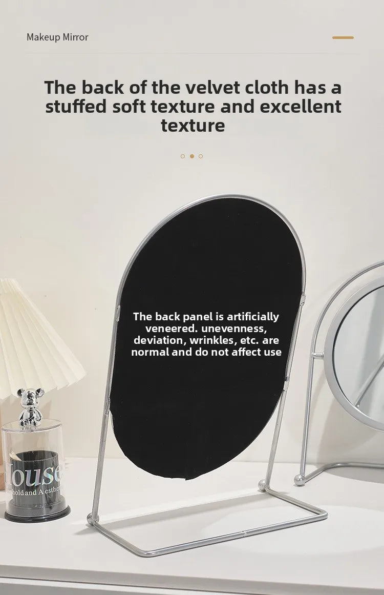 Bathroom Makeup Mirror Home Bedroom Desktop Countertop Vanity Mirror Dormitory Internet Celebrity Beauty Shower Mirror
