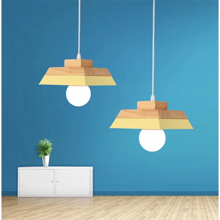 Modern Wood Chandelier Room Decor  Lighting for Living Room  Lamp for Bedroom Cafe or Restaurant Interior Decoration Lights