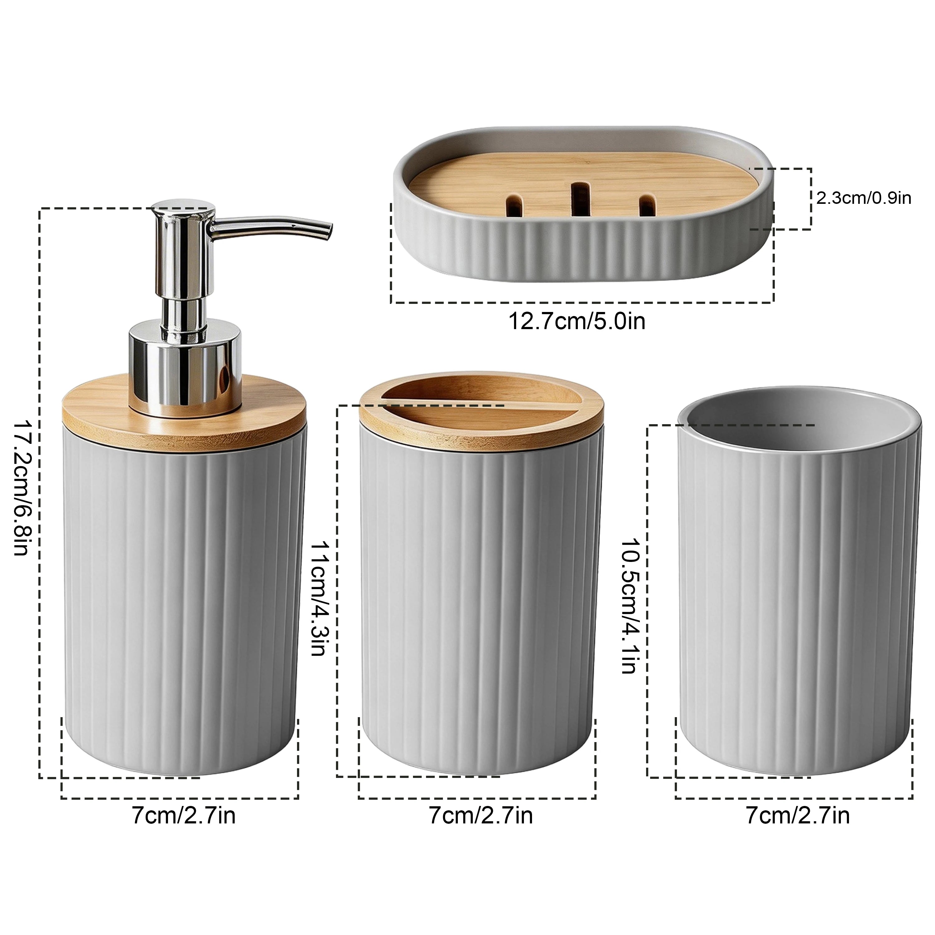 Creative Bathroom Accessory with Soap Dispenser, Toothbrush Holder, Wash Cup and Soap Box, Functional Bath Decor for Home, Apart