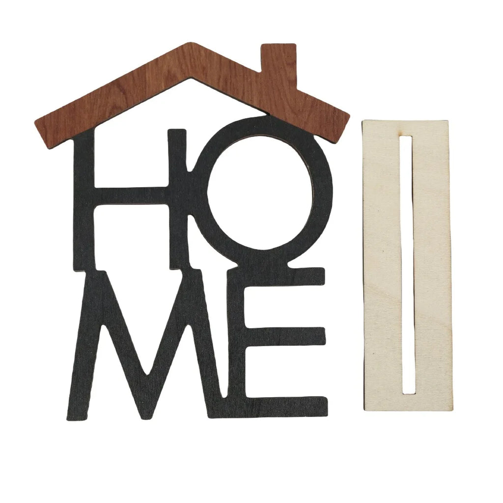 “HOME”Wooden Ornaments Wooden Crafts Desktop Counter Decorations Home Decor“LOVE” Accessories