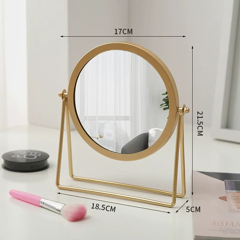 Bathroom Makeup Mirror Home Bedroom Desktop Countertop Vanity Mirror Dormitory Internet Celebrity Beauty Shower Mirror