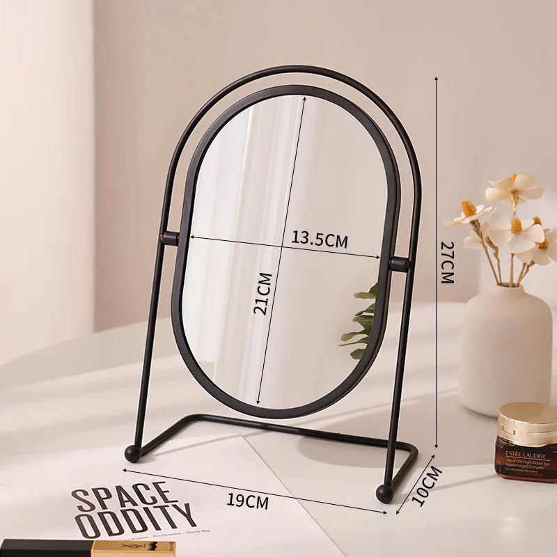Bathroom Makeup Mirror Home Bedroom Desktop Countertop Vanity Mirror Dormitory Internet Celebrity Beauty Shower Mirror