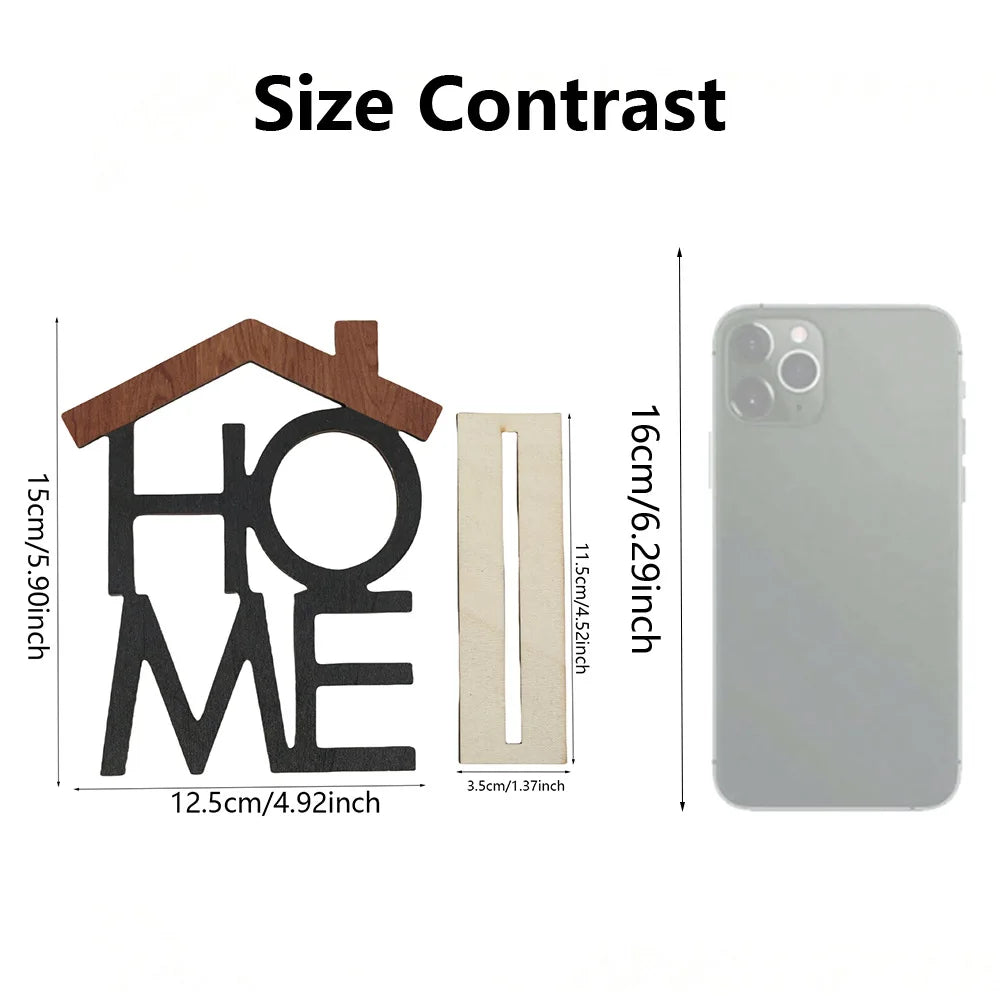 “HOME”Wooden Ornaments Wooden Crafts Desktop Counter Decorations Home Decor“LOVE” Accessories