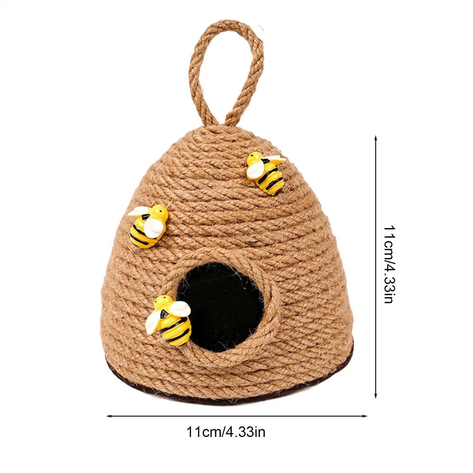 Bee Decorations for Home Cute Aesthetic Rope Ornament Honey Bee Hive Rustic Decor for Home Kitchen Bedroom Farmhouse Office
