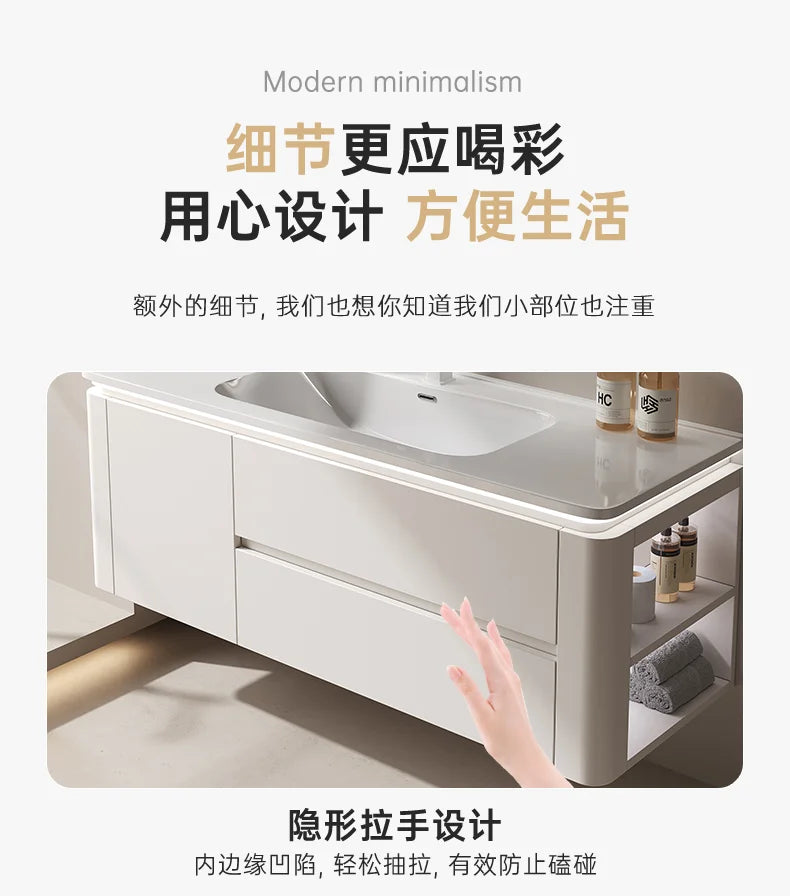 Led Light Ensuite Bathroom Cabinet Basin Designs Mirror Shelves Bathroom Cabinets Shower Organizer Banyo Dolabi Home Furniture
