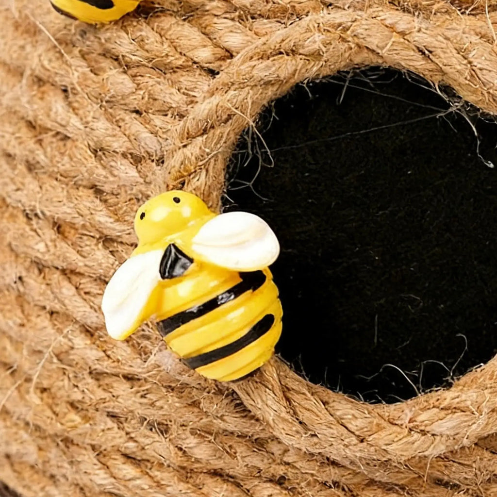 Bee Decorations for Home Cute Aesthetic Rope Ornament Honey Bee Hive Rustic Decor for Home Kitchen Bedroom Farmhouse Office