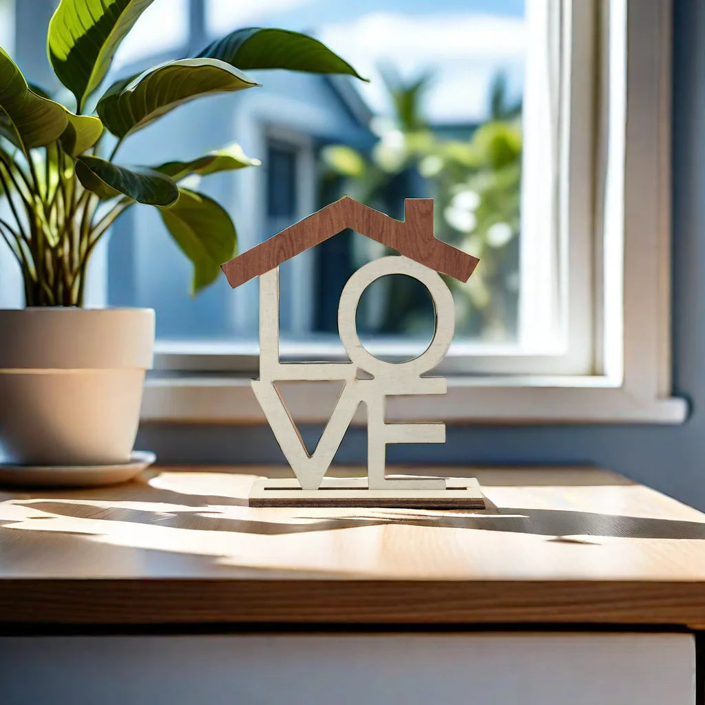 “HOME”Wooden Ornaments Wooden Crafts Desktop Counter Decorations Home Decor“LOVE” Accessories