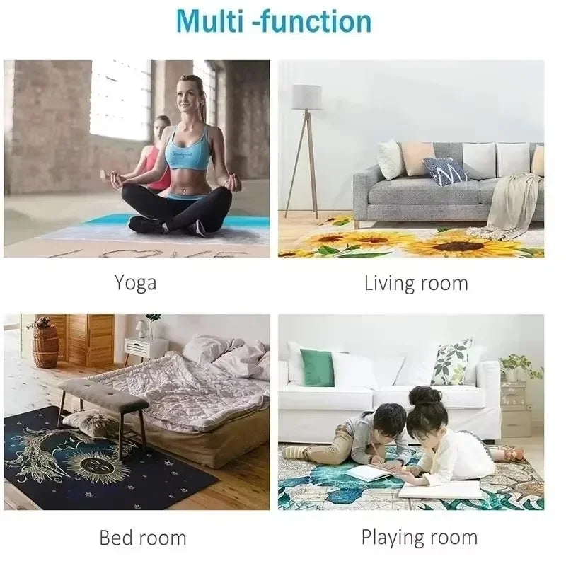 Living Room Decor Carpet Rugs Color Checkerboard Carpets for Bedroom Bedside Area Non-slip Floor Mat Kitchen Entrance Doormat