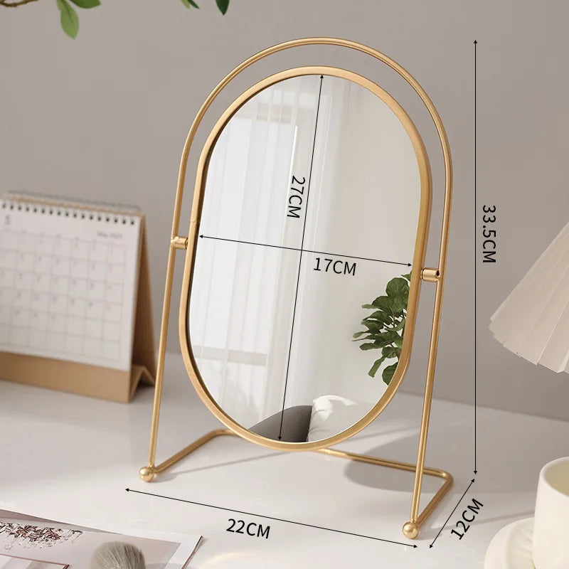 Bathroom Makeup Mirror Home Bedroom Desktop Countertop Vanity Mirror Dormitory Internet Celebrity Beauty Shower Mirror