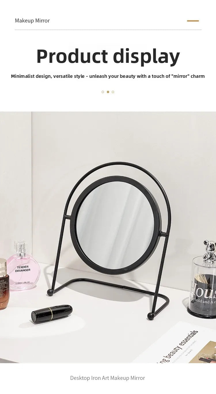 Bathroom Makeup Mirror Home Bedroom Desktop Countertop Vanity Mirror Dormitory Internet Celebrity Beauty Shower Mirror