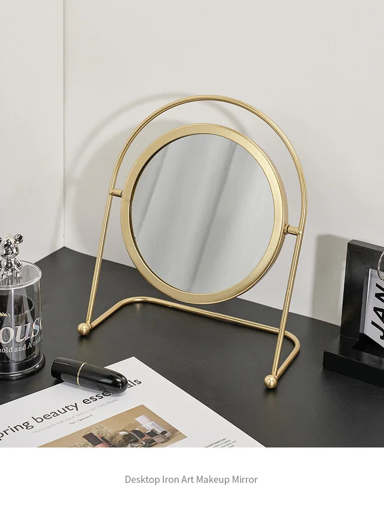 Bathroom Makeup Mirror Home Bedroom Desktop Countertop Vanity Mirror Dormitory Internet Celebrity Beauty Shower Mirror