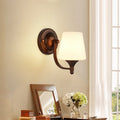 Bathroom Light Lighting with White Frosted Glass Shade, Wall Lamp for Mirror Kitchen Bedroom Living Room Porch