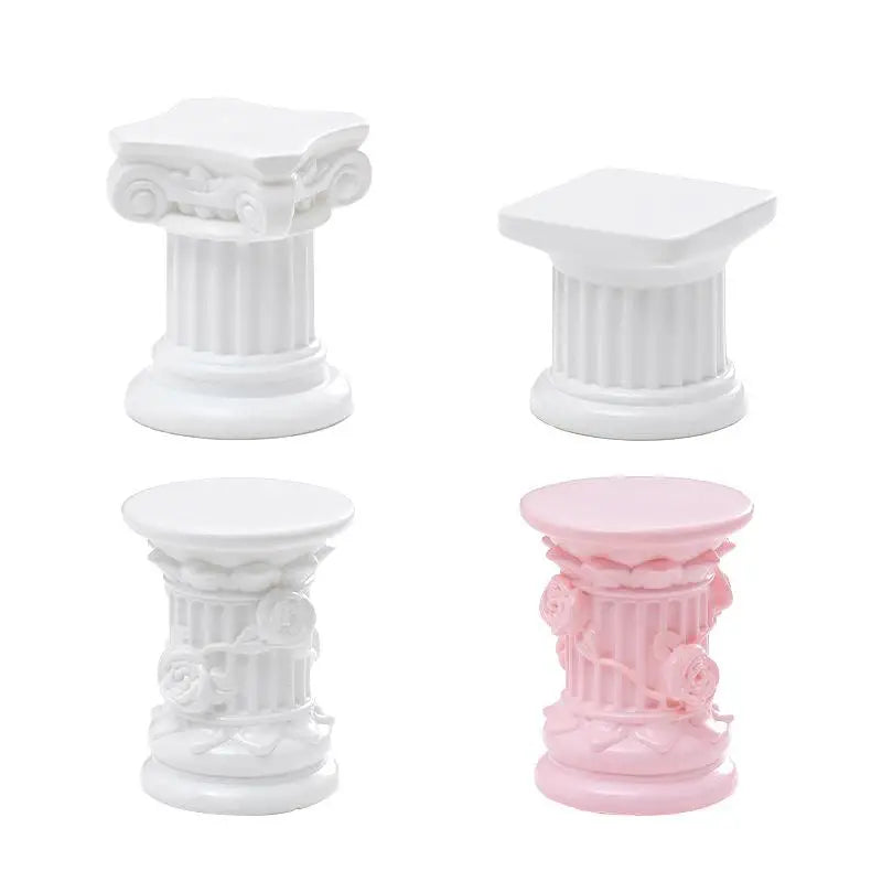 Indoor Home Dinning Room Garden Scenery Decor Roman Pillar Greek Column Statue Pedestal Candlestick Stand Figurine Sculpture