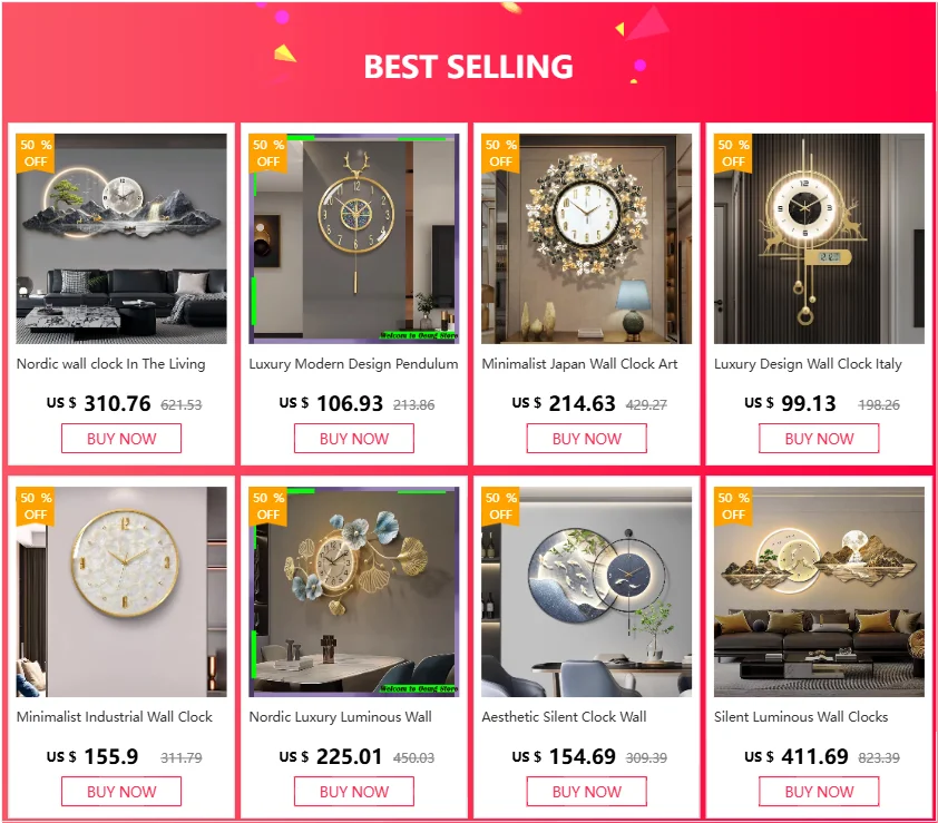 Design Style Wall Clock Luxury Living Room Wall Clock Kitchen Unique Wall Clock Minimalist Interior Duvar Saati Room Decor