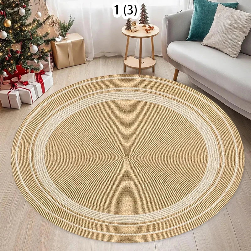 Circular Carpet, Bohemian Floor Mat, Entrance Carpet, Rural Bohemian Home Decor Floor Mat  Living Room Decoration Carpet Bedroom