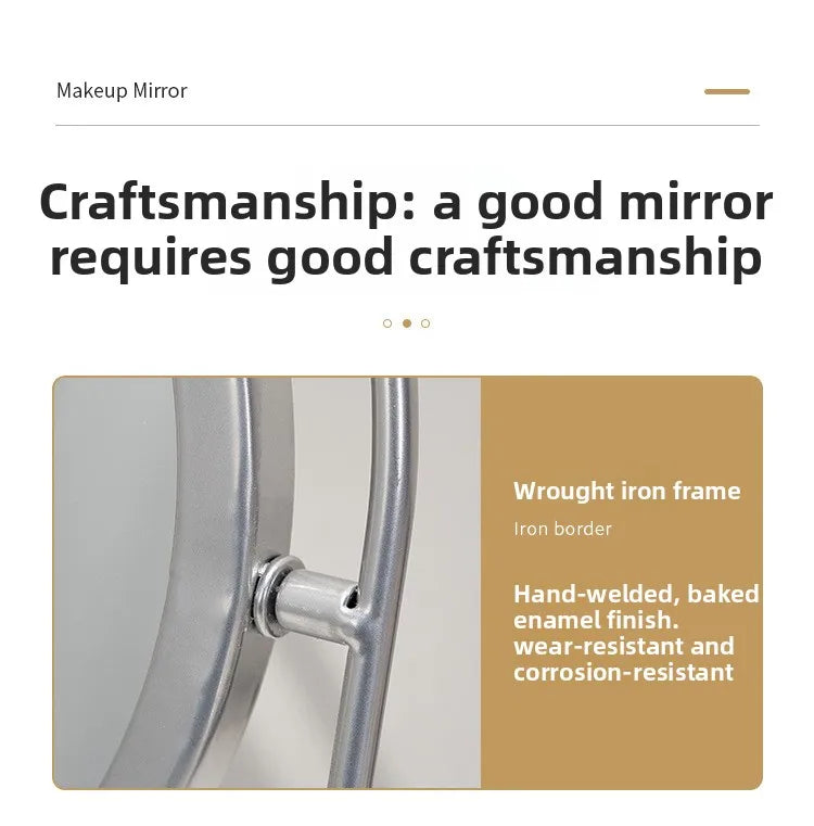 Bathroom Makeup Mirror Home Bedroom Desktop Countertop Vanity Mirror Dormitory Internet Celebrity Beauty Shower Mirror