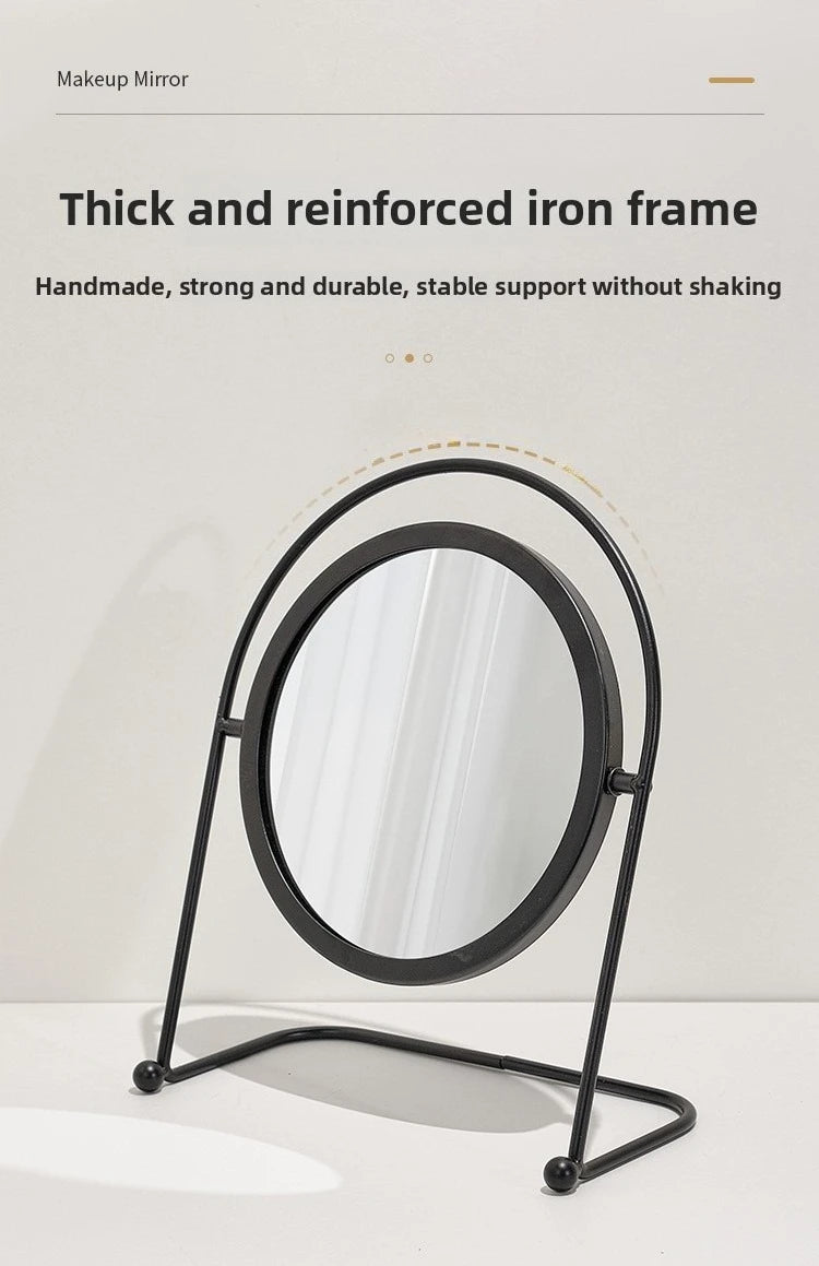 Bathroom Makeup Mirror Home Bedroom Desktop Countertop Vanity Mirror Dormitory Internet Celebrity Beauty Shower Mirror