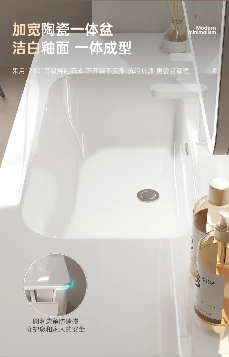 Led Light Ensuite Bathroom Cabinet Basin Designs Mirror Shelves Bathroom Cabinets Shower Organizer Banyo Dolabi Home Furniture