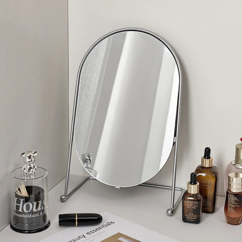 Bathroom Makeup Mirror Home Bedroom Desktop Countertop Vanity Mirror Dormitory Internet Celebrity Beauty Shower Mirror
