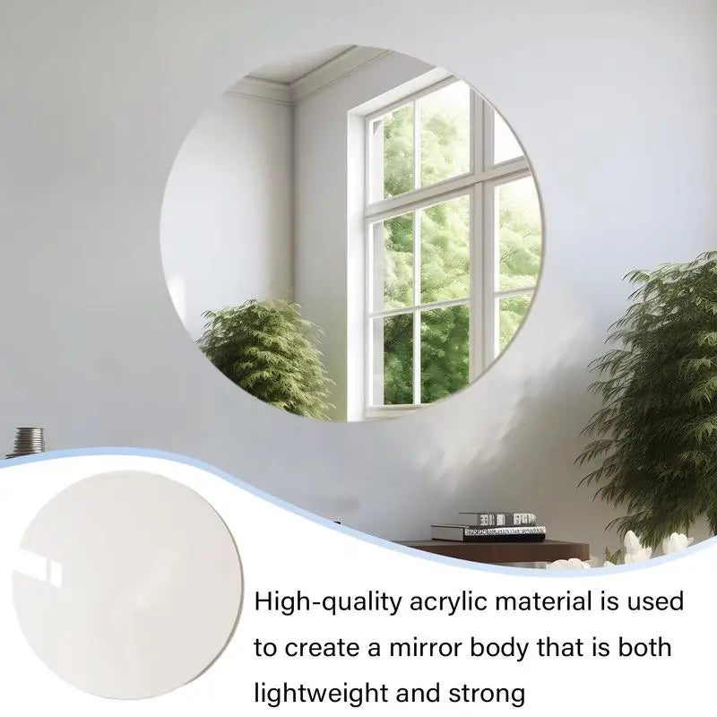 Bathroom Mirror Frameless Bathroom Wall Mirror Stickers Adhesive Bathroom Vanity Mirrors Waterproof Room Wall Decor For Bathroom