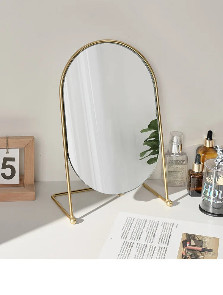 Bathroom Makeup Mirror Home Bedroom Desktop Countertop Vanity Mirror Dormitory Internet Celebrity Beauty Shower Mirror