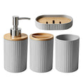 Creative Bathroom Accessory with Soap Dispenser, Toothbrush Holder, Wash Cup and Soap Box, Functional Bath Decor for Home, Apart