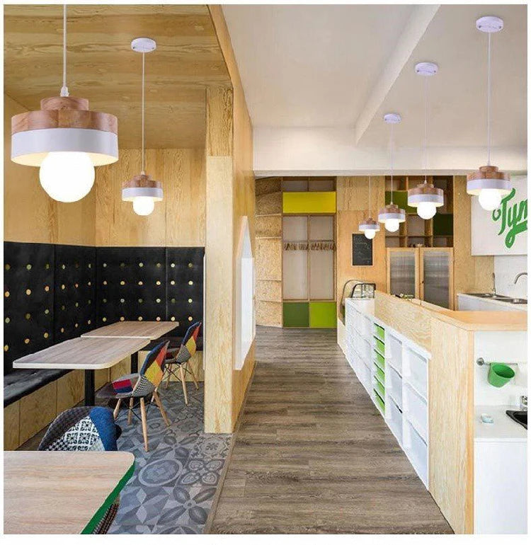 Modern Wood Chandelier Room Decor  Lighting for Living Room  Lamp for Bedroom Cafe or Restaurant Interior Decoration Lights