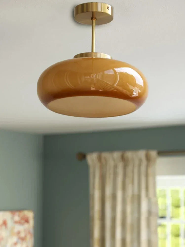Modern Bathroom Balcony Bedroom Dining Bar Living Room Decoration  Nordic Ceiling Light Antique Brass Glass  Chandelier
