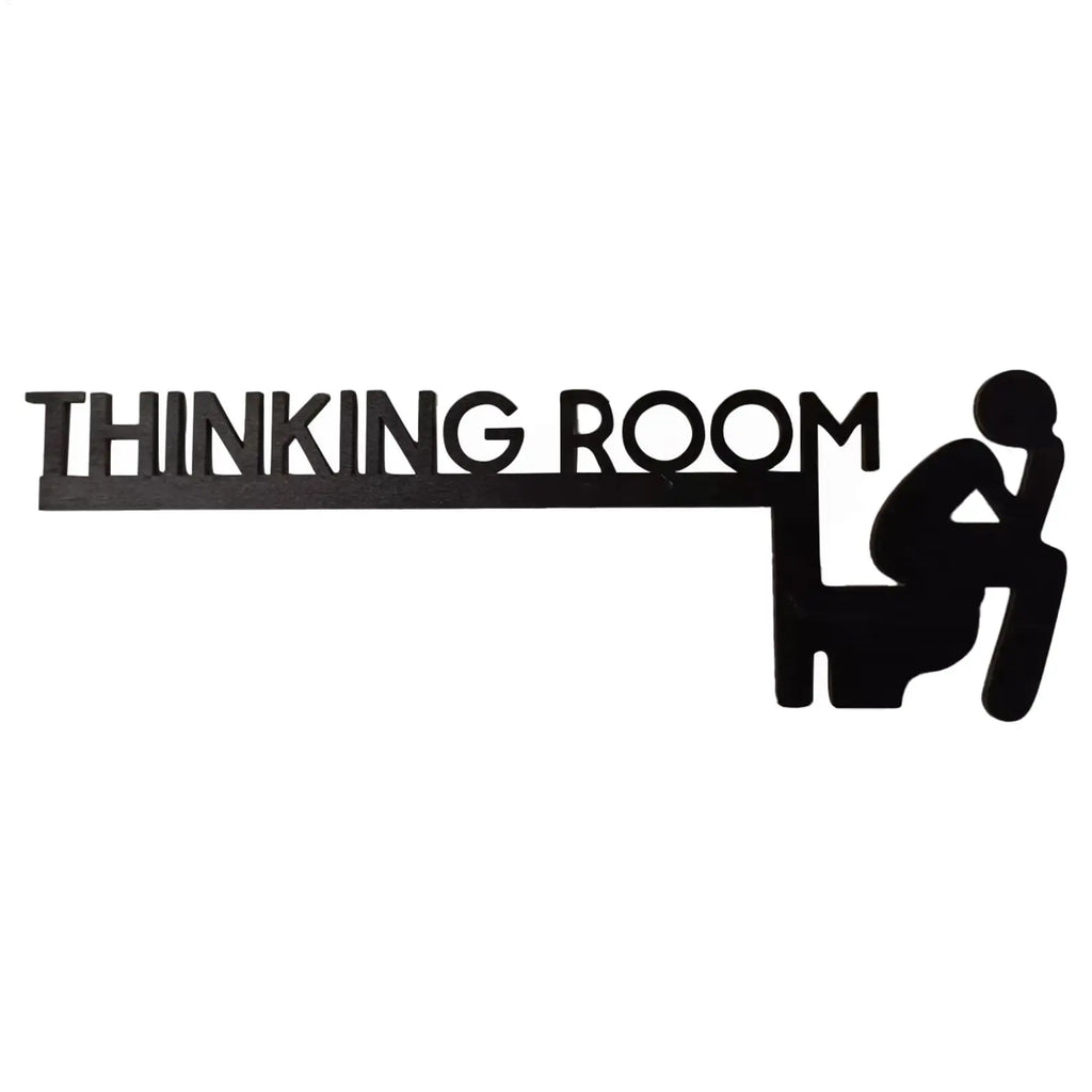 Bathroom Door Frame Decor Door Frame Corner Wooden Sign Decorations Unique Thinking Room Fun Toilet Door Sign Funny Creative