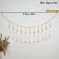 ●Photo Display Wall Hanging Decor Boho Home Decoration Wooden Beads Macrame Tapestry For Wall Hanging Room Decors Aesthetic Gift