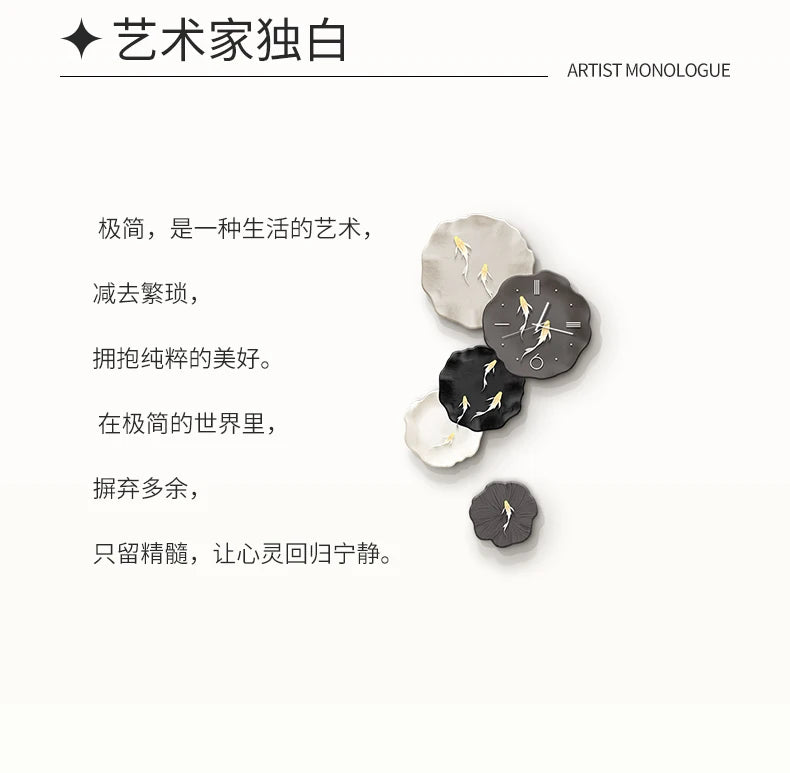 Abstract Art Living Room Decorative Painting Wall Clock Background Wall Clock Decoration Clocks Wall Home Decor