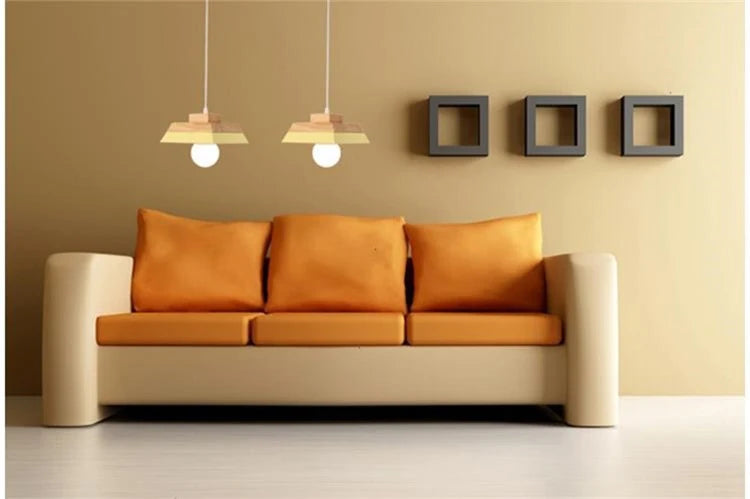 Modern Wood Chandelier Room Decor  Lighting for Living Room  Lamp for Bedroom Cafe or Restaurant Interior Decoration Lights