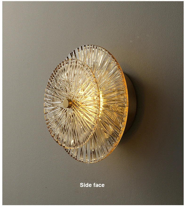 Lausanne Post-modern Home Decor For Living Room Background Wall Lamp Bedroom Light Fixtures Luxury Glass Corridor Aisle Sconces