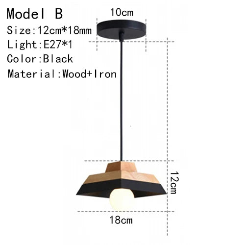 Modern Wood Chandelier Room Decor  Lighting for Living Room  Lamp for Bedroom Cafe or Restaurant Interior Decoration Lights