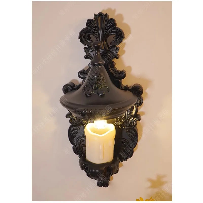 Vintage carved living room background wall aisle bedroom decoration