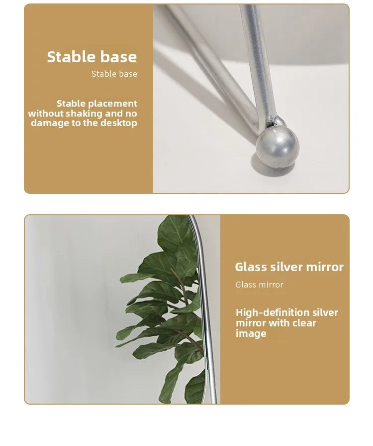 Bathroom Makeup Mirror Home Bedroom Desktop Countertop Vanity Mirror Dormitory Internet Celebrity Beauty Shower Mirror