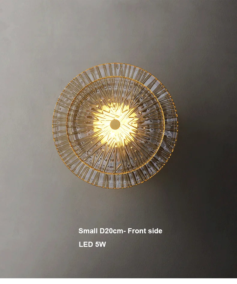 Lausanne Post-modern Home Decor For Living Room Background Wall Lamp Bedroom Light Fixtures Luxury Glass Corridor Aisle Sconces