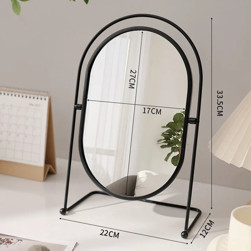 Bathroom Makeup Mirror Home Bedroom Desktop Countertop Vanity Mirror Dormitory Internet Celebrity Beauty Shower Mirror