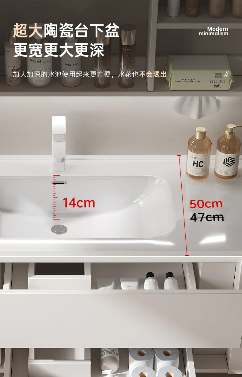 Led Light Ensuite Bathroom Cabinet Basin Designs Mirror Shelves Bathroom Cabinets Shower Organizer Banyo Dolabi Home Furniture