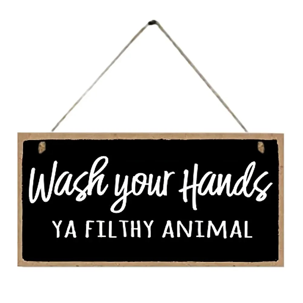 Kitchen Wooden Sign Wall Decor This Is A Self Cleaning Kitchen Bathroom Hanging Wall Art Decorative Wood Sign Home Decor