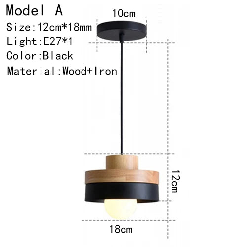 Modern Wood Chandelier Room Decor  Lighting for Living Room  Lamp for Bedroom Cafe or Restaurant Interior Decoration Lights
