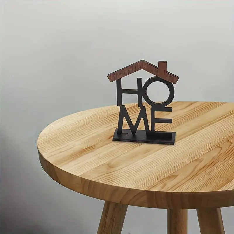 Creative Wooden Home Ornament for Living Room Coffee Table, Wall Cabinet, Desktop, Small House-Shaped Decoration, Housewarming Birthday Gift