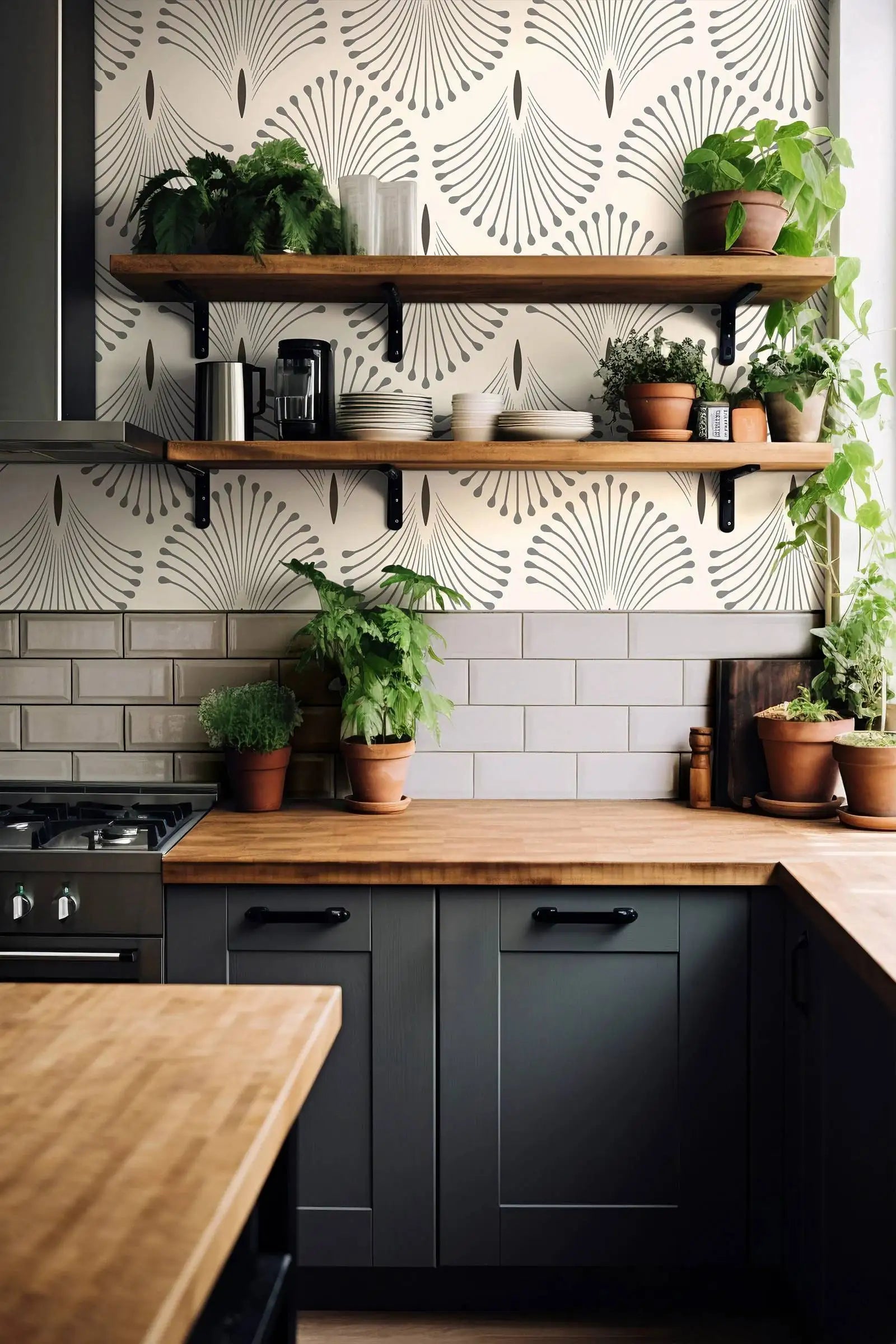 Kitchen Wall Papers Home Decor,Geometric Modern Design Wallpapers Home Decor Luxury For Kitchen Walls, Room Decoration 50*300cm