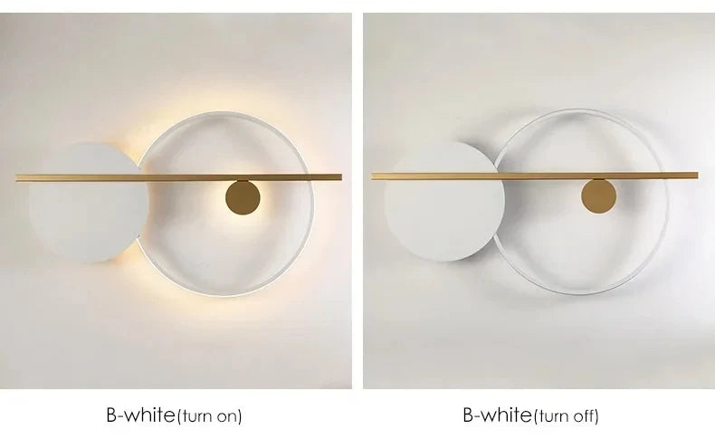 Living Room Wall Lamp Decoration Light Luxury Circular Sofa Background Atmosphere Lighting Simple Modern Nordic Bedroom Lights