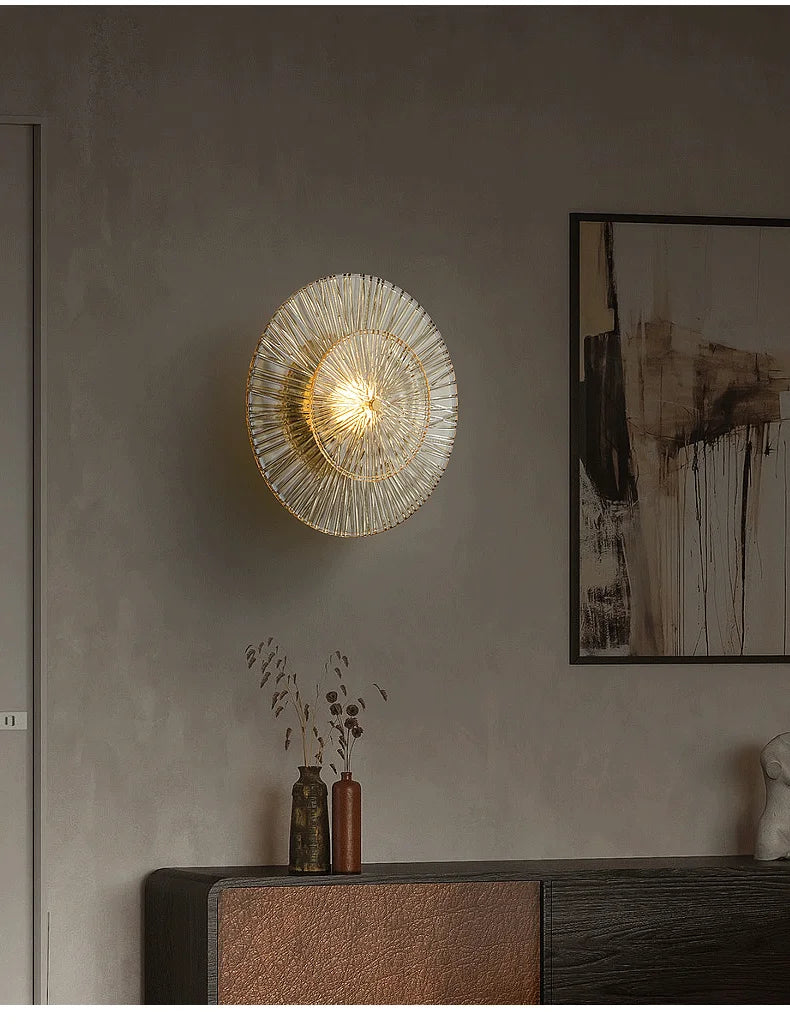 Lausanne Post-modern Home Decor For Living Room Background Wall Lamp Bedroom Light Fixtures Luxury Glass Corridor Aisle Sconces