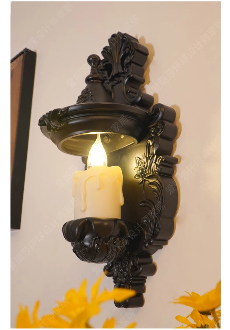 Vintage carved living room background wall aisle bedroom decoration